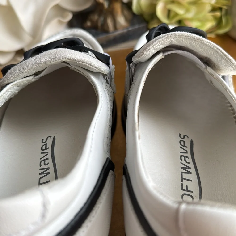 Softwaves Cassie Platform Loafers in White Ice - Picture 11 of 16